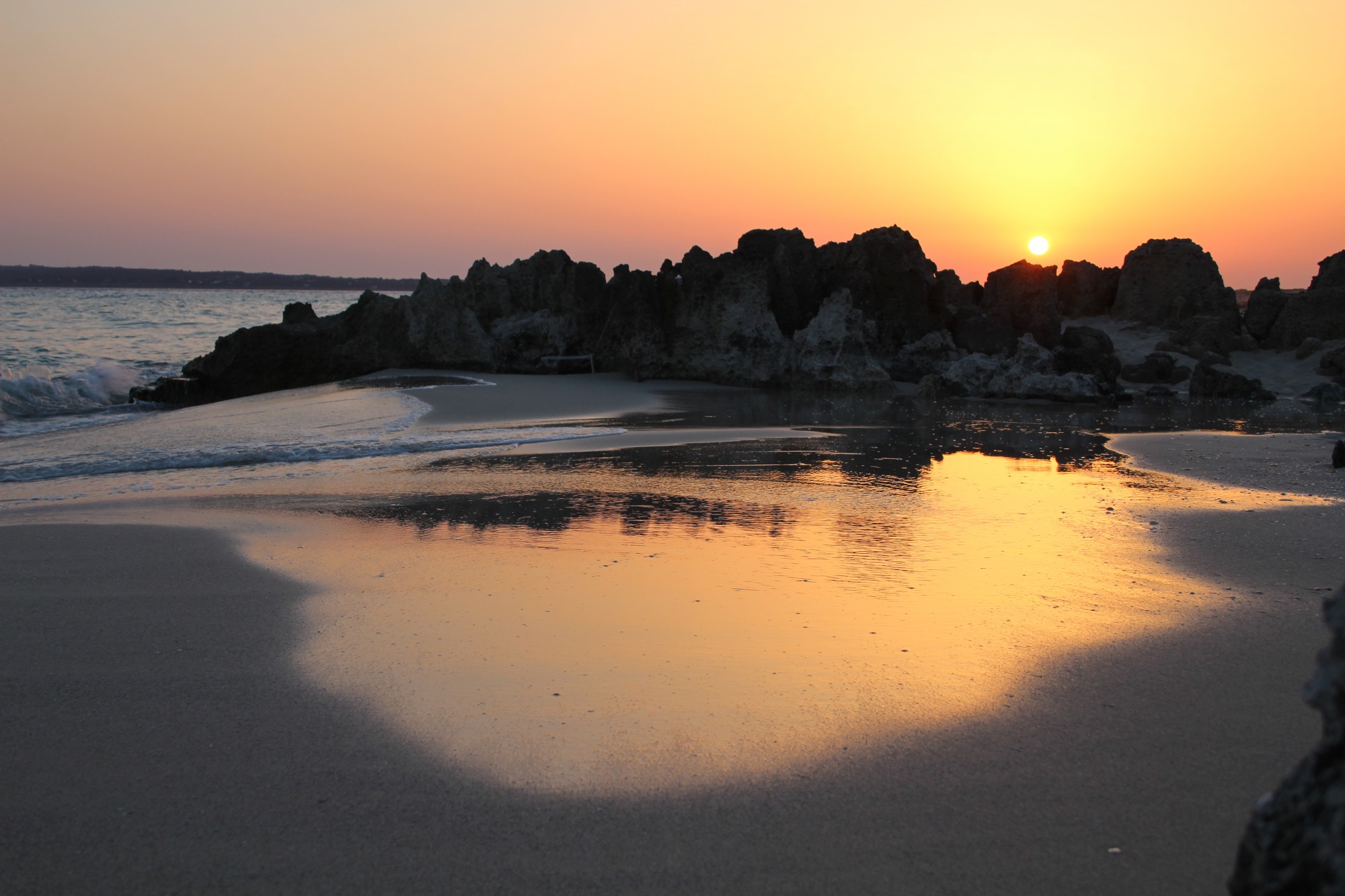 Atardecer en la playa del Migjorn