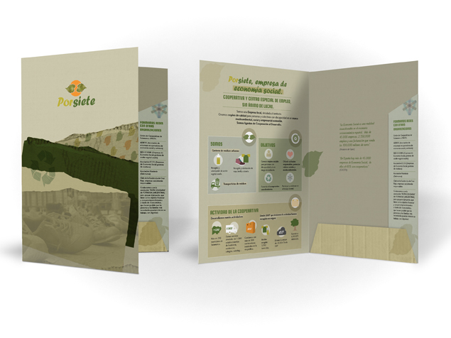 Mockup de carpeta corporativa por siete